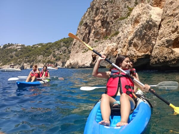 ruta guiada de kayak en jávea desde la granadella